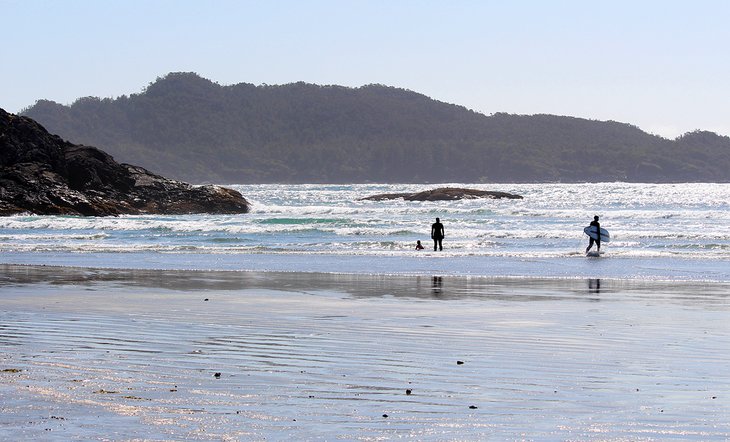 People in the water on South Chesterman Beach