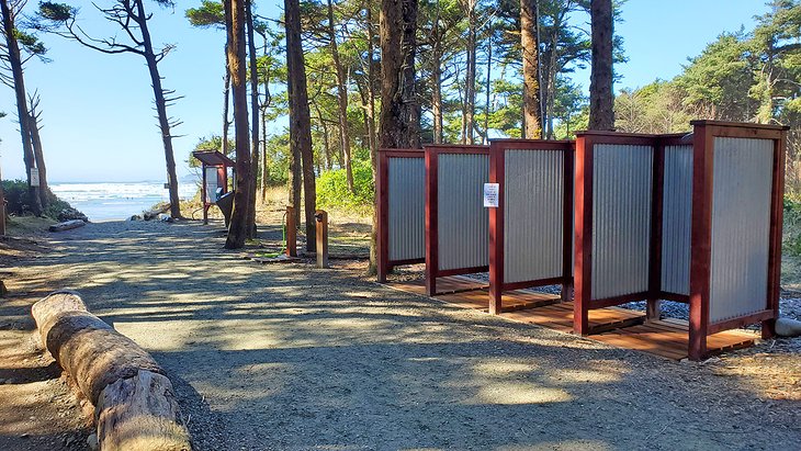 Showers near the beach at Surf Grove Campground