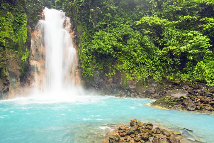 Rio Celeste Waterfall in Volcan Tenorio National Park