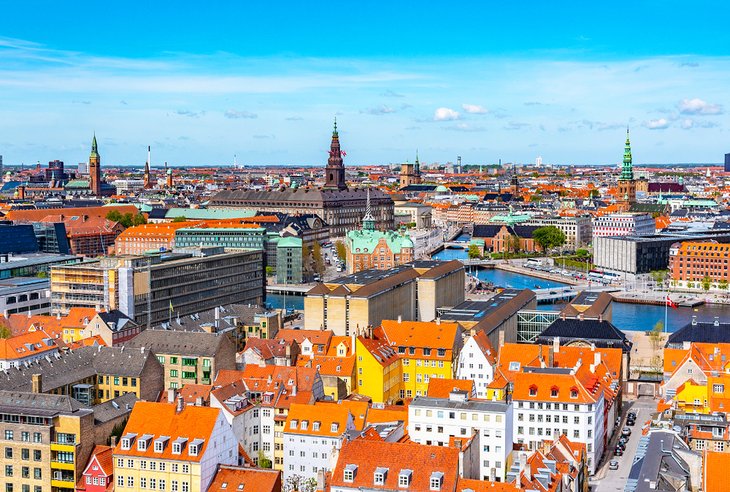 Vue aérienne de Copenhague