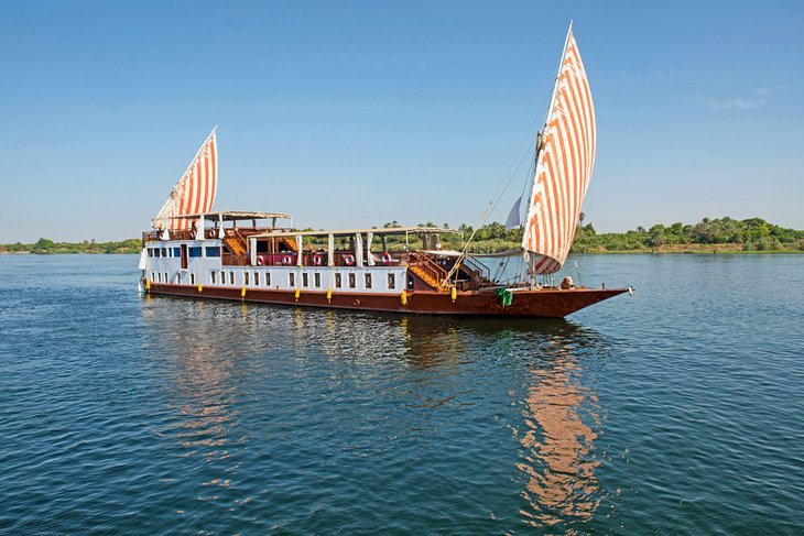 Dahabiya boat on the Nile