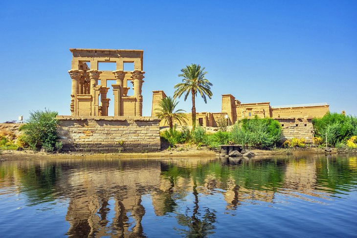Philae Temple on the banks of the Nile
