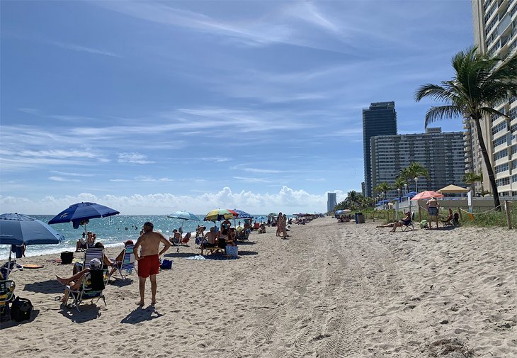 A busy day on Hallandale Beach