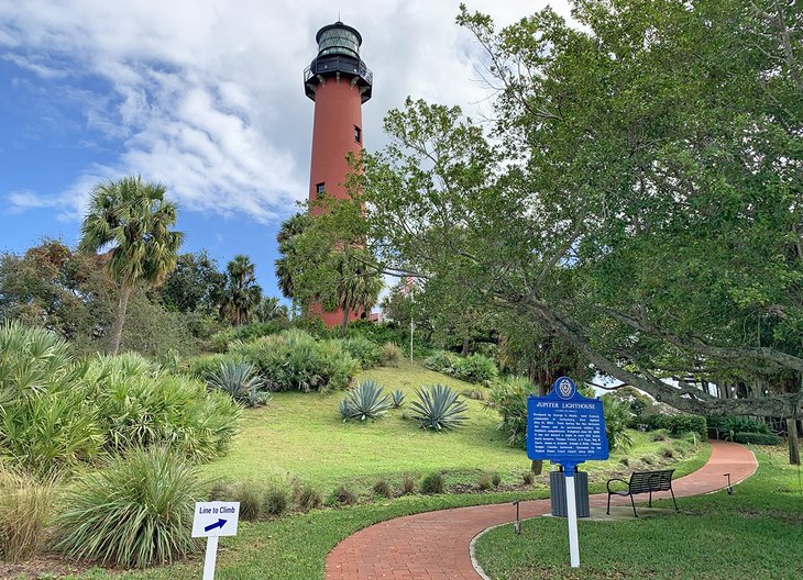 Follow the red-brick road to Jupiter Lighthouse.
