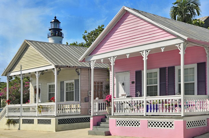 Colorful cottages in Key West