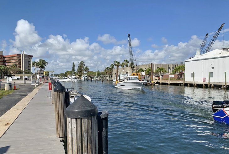 The Pompano Beach Water Taxi stops in multiple places including here, at Alsdorf Park