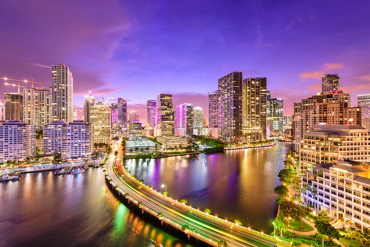 Road through downtown Miami 