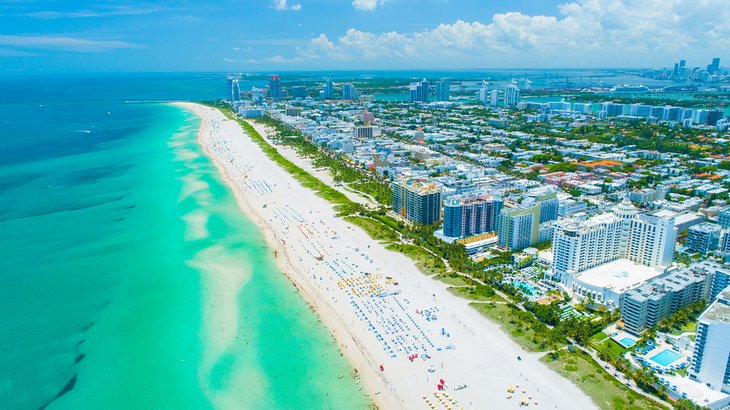 Aerial view of South Beach, Miami Beach