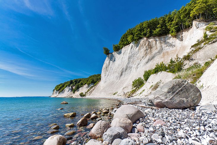 Chalk cliffs in the Jasmund National Park on Rügen Island