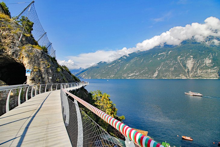 Bike path along Lake Garda