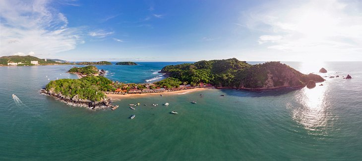 Aerial view of Ixtapa Island