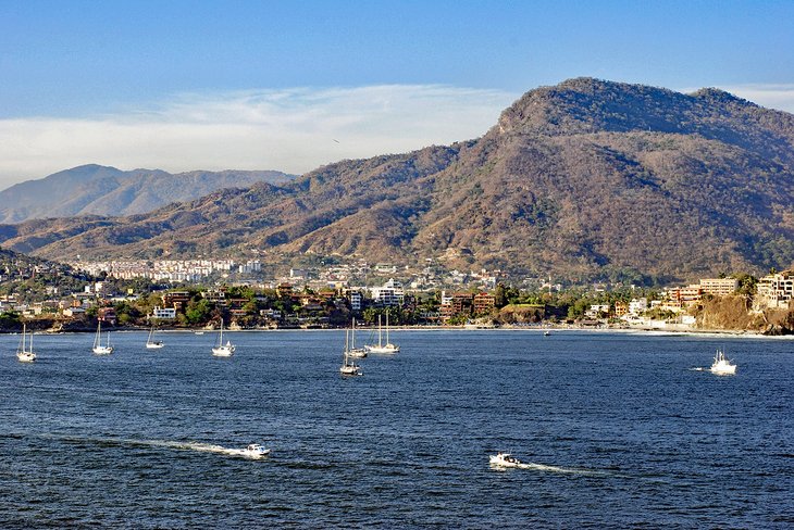 Sailboats off Zihuatanejo