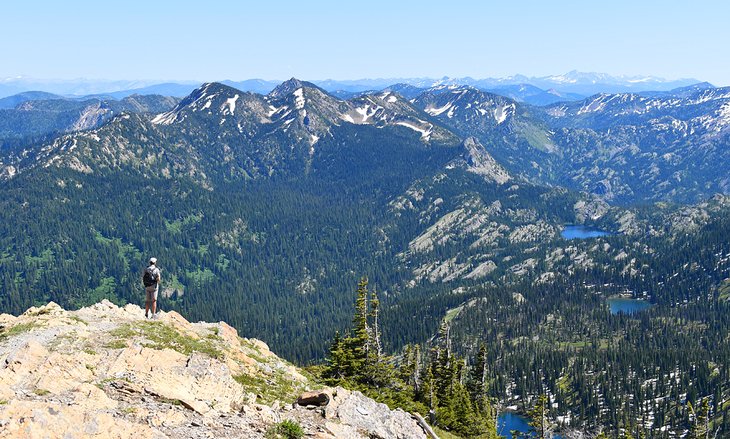 Hiking in Jewel Basin, within Flathead National Forest