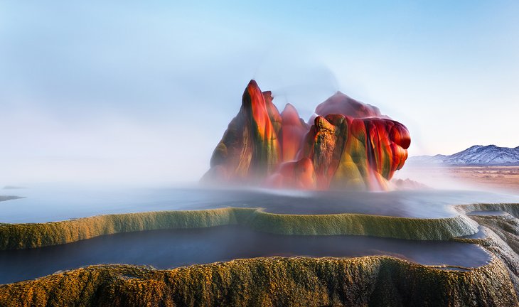 Flying Geyser near Black Rock Desert