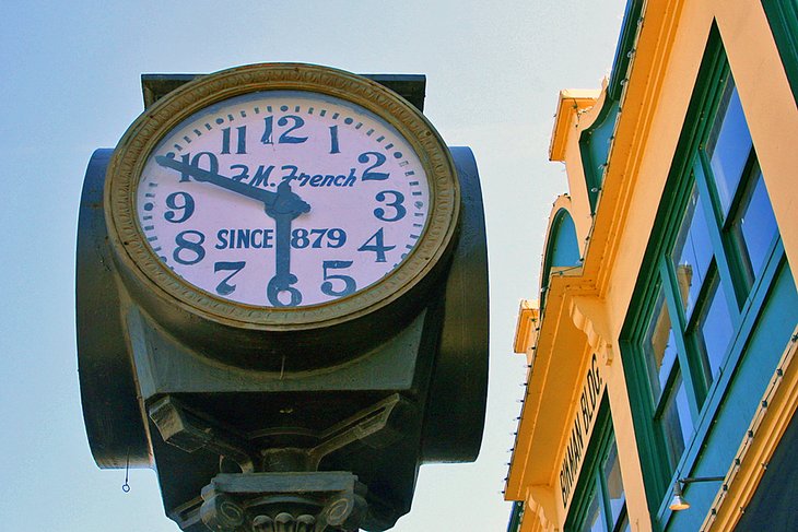 Clock in Albany's Historic District