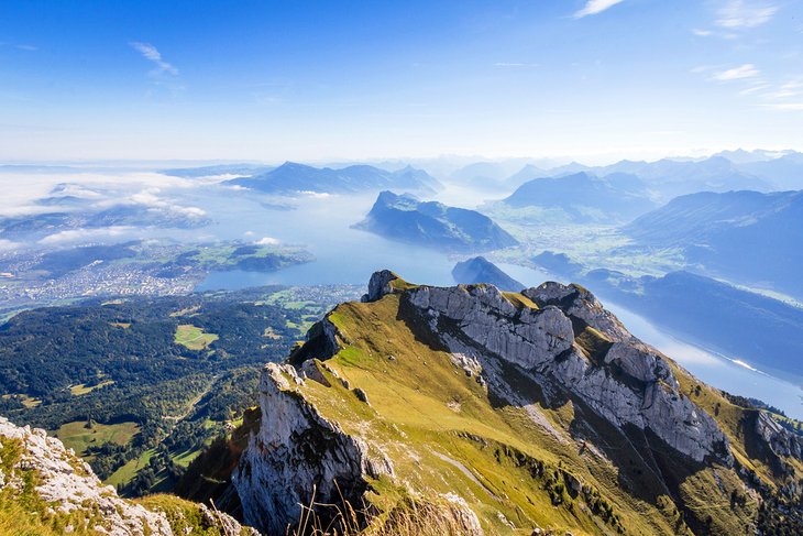 View of Lake Lucerne from Mt. Pilatus