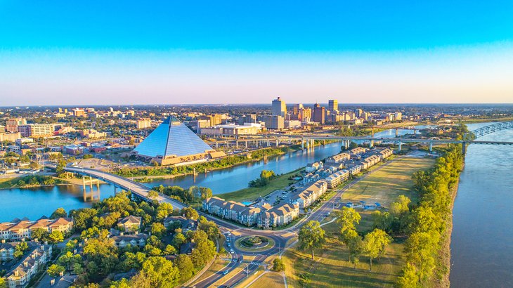 Vue aérienne de Memphis