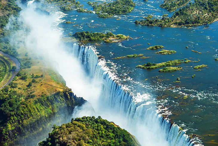 Aerial view of Victoria Falls