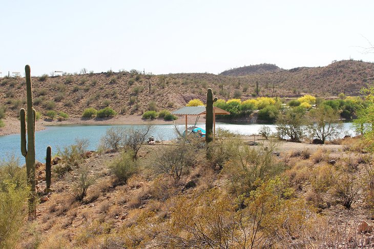 Campsite at Lake Pleasant Regional Park