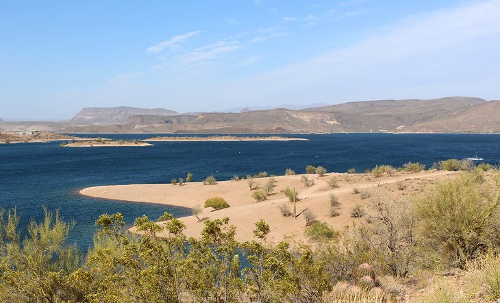 View over Lake Pleasant in spring