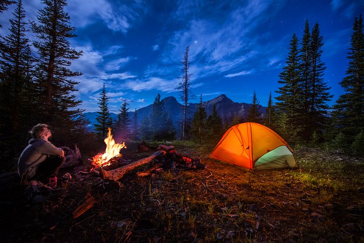 A cozy campfire
