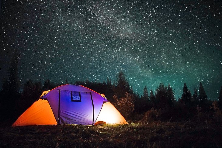 Camping under the stars