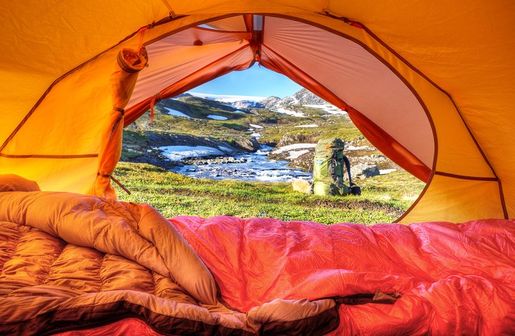 Tent and sleeping bag