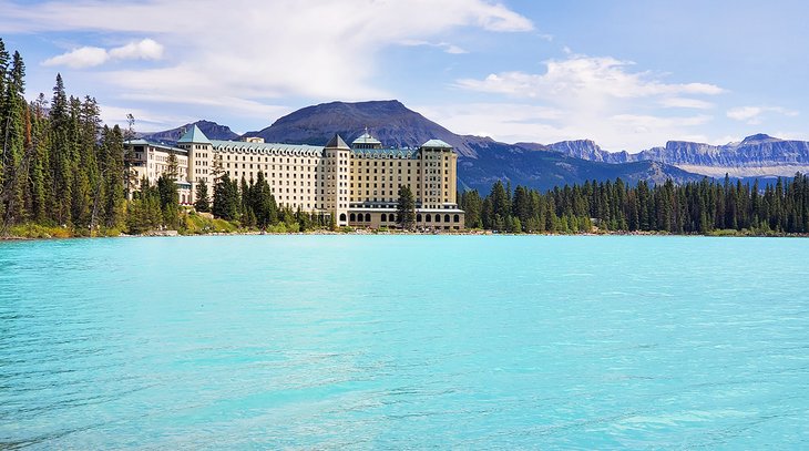 Chateau Lake Louise on the shore of Lake Louise