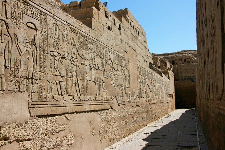 Reliefs in Kom Ombo's passageways
