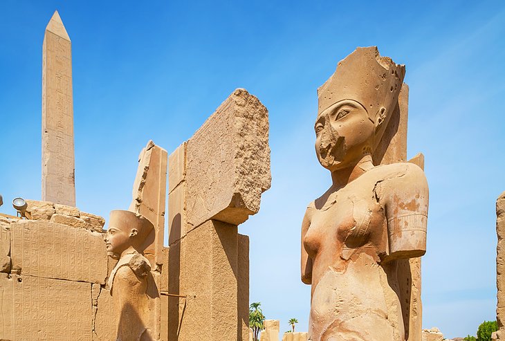 Statues of Amunet and Amun