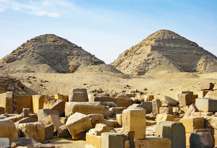 Pyramids of Neferirkare &amp; Niussere at Abu Sir