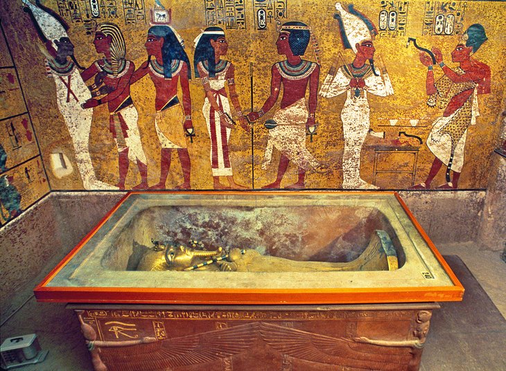 Sarcophagus in the Tomb of Tutankhamun