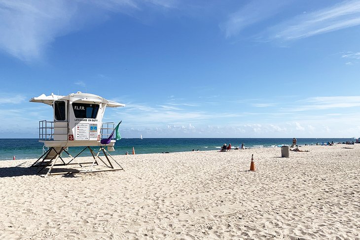 Lifeguard stand at Fort Lauderdale Beach Park
