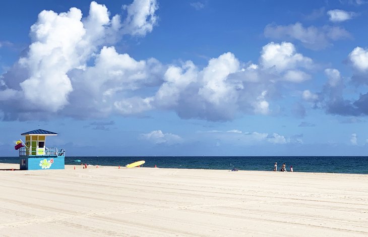 Soft golden sand at Pompano Beach