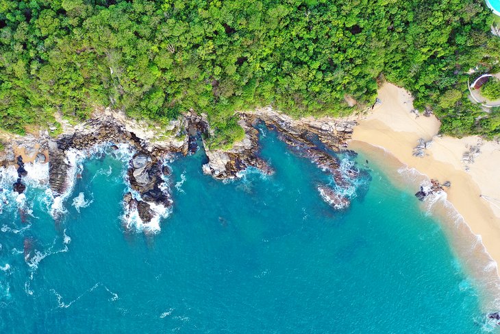 Aerial view of Bahia Conejos