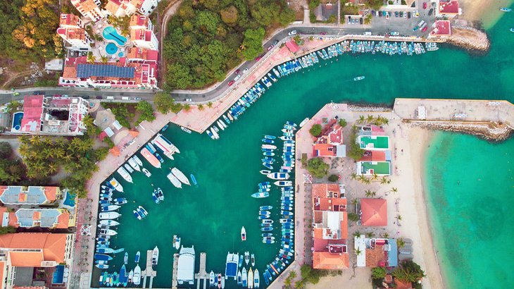 Aerial view of Bahia Santa Cruz