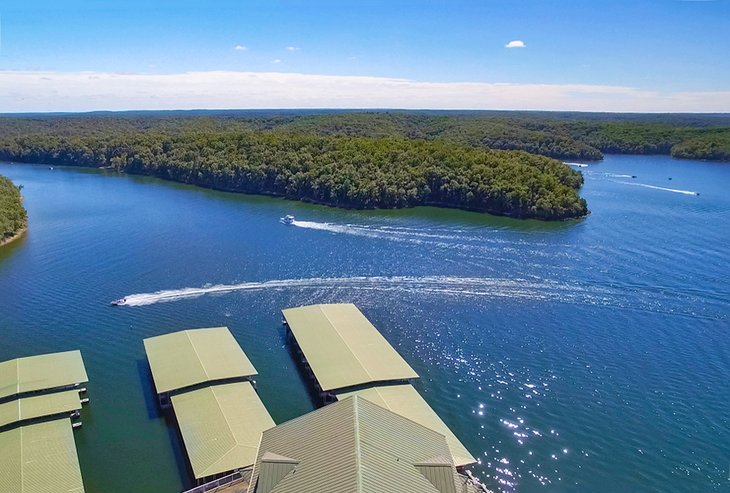 Aerial view of the Lake of the Ozarks