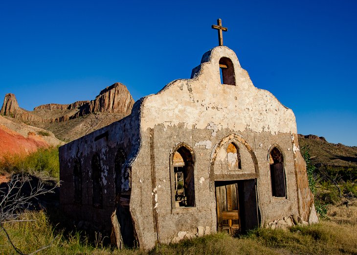 Chapel at Contrabando movie set