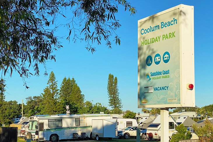 Entrance to the Coolum Beach Holiday Park