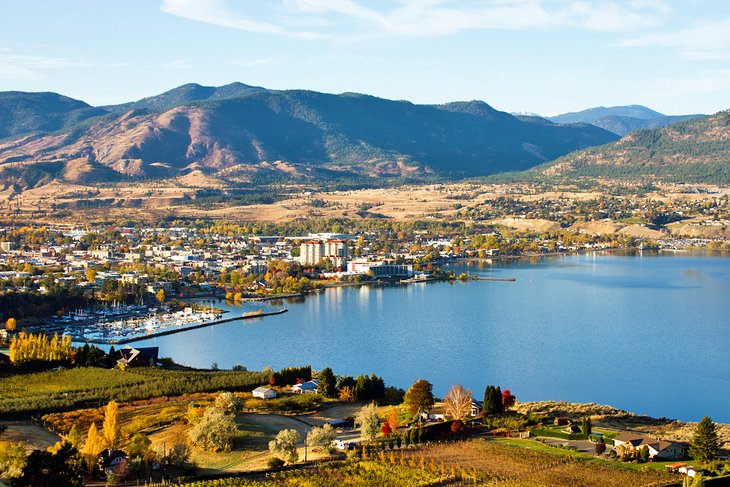 Penticton on the shores of Okanagan Lake