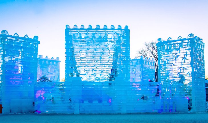 Ice castle at the Carnaval de Québec