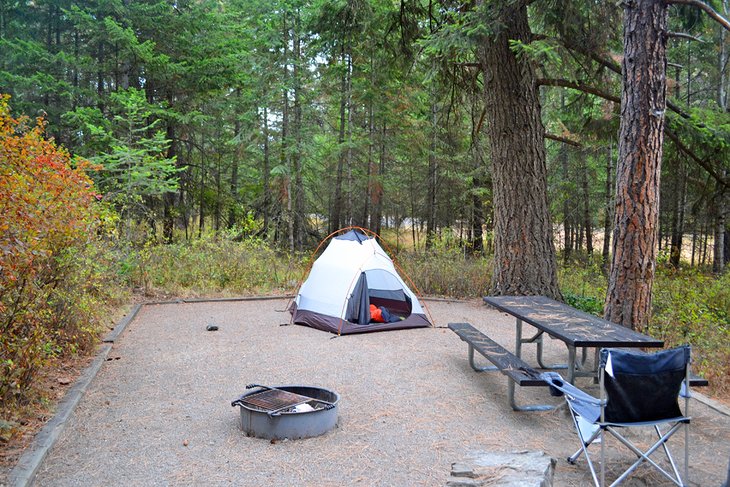 Camping at Farragut State Park