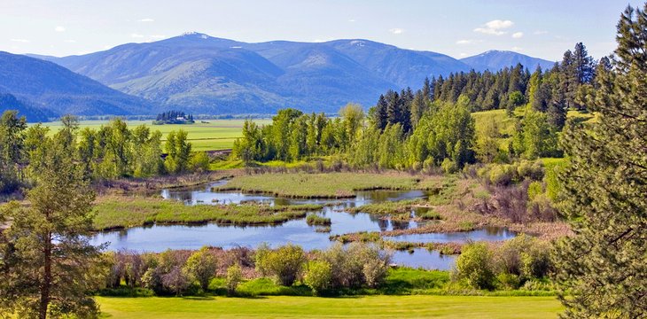 Stunning scenery along the International Selkirk Loop near Bonners Ferry, Idaho