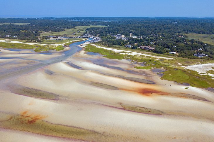 Aerial view of Skaket Beach