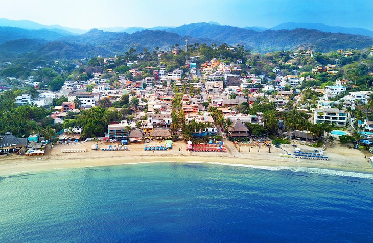 Aerial view of Sayulita