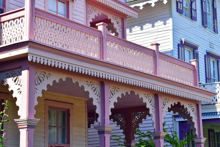 Ornate facade on a Victorian home in Cape May
