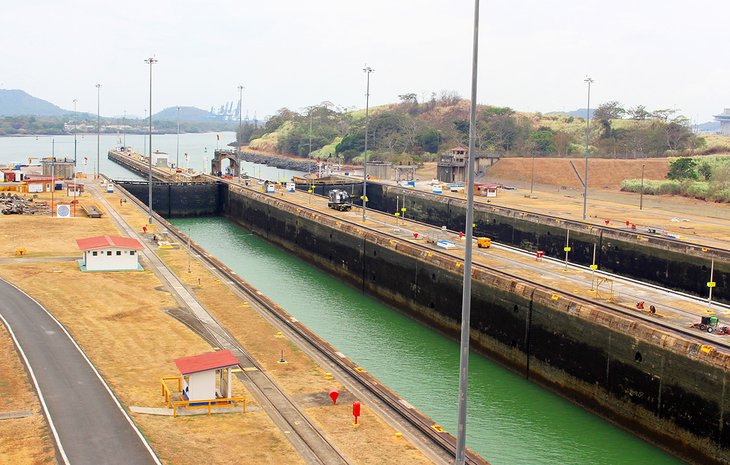 View of the Panama Canal from Miraflores Visitor Center