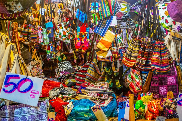 Souvenirs for sale at the Sunday Walking Street