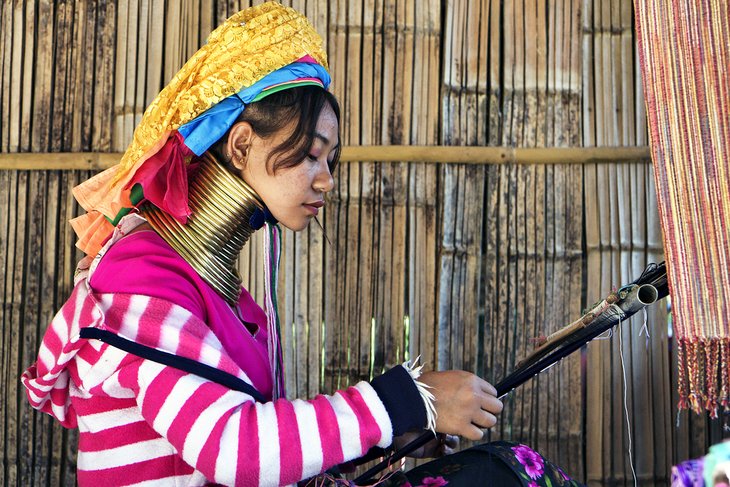 Portrait of a woman from the Karen hill tribe