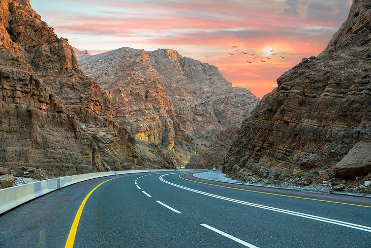 The route leading up to Jebel Jais